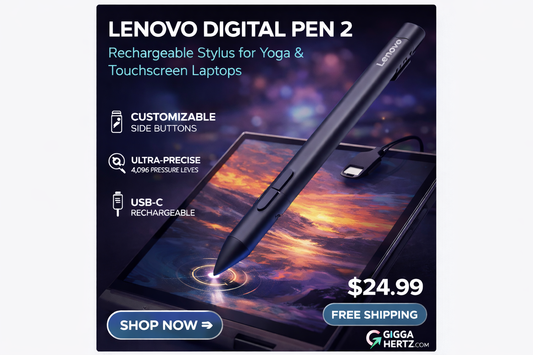 Lenovo Digital Pen 2 – Rechargeable Stylus for Yoga & Touchscreen Laptops | Bluetooth, Precision Tip – $24.99 + Free Shipping
